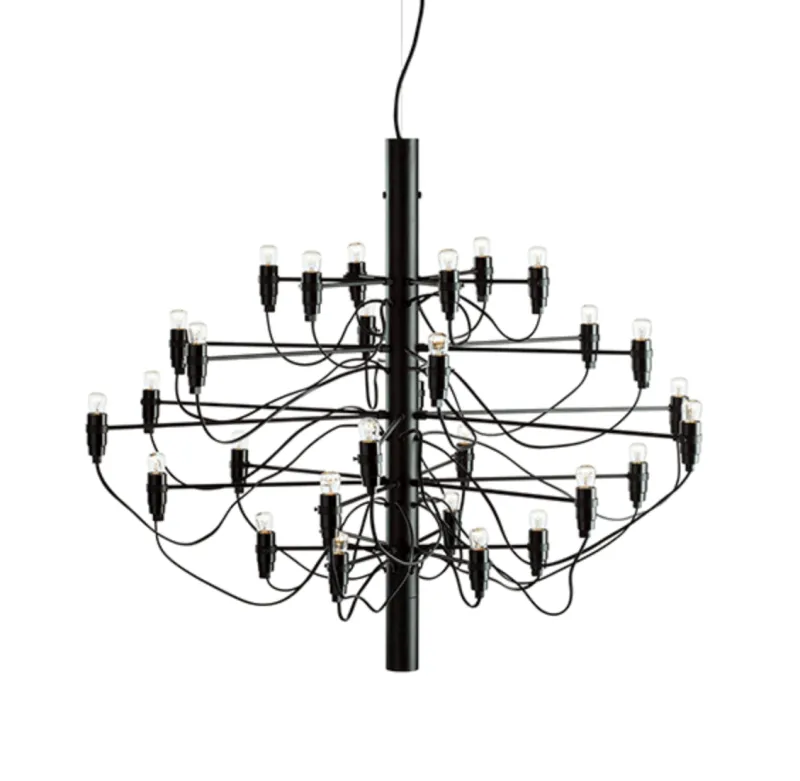 Sale 2097/30 lysekrone LED, sort Spisebordslamper|Stue Lamper