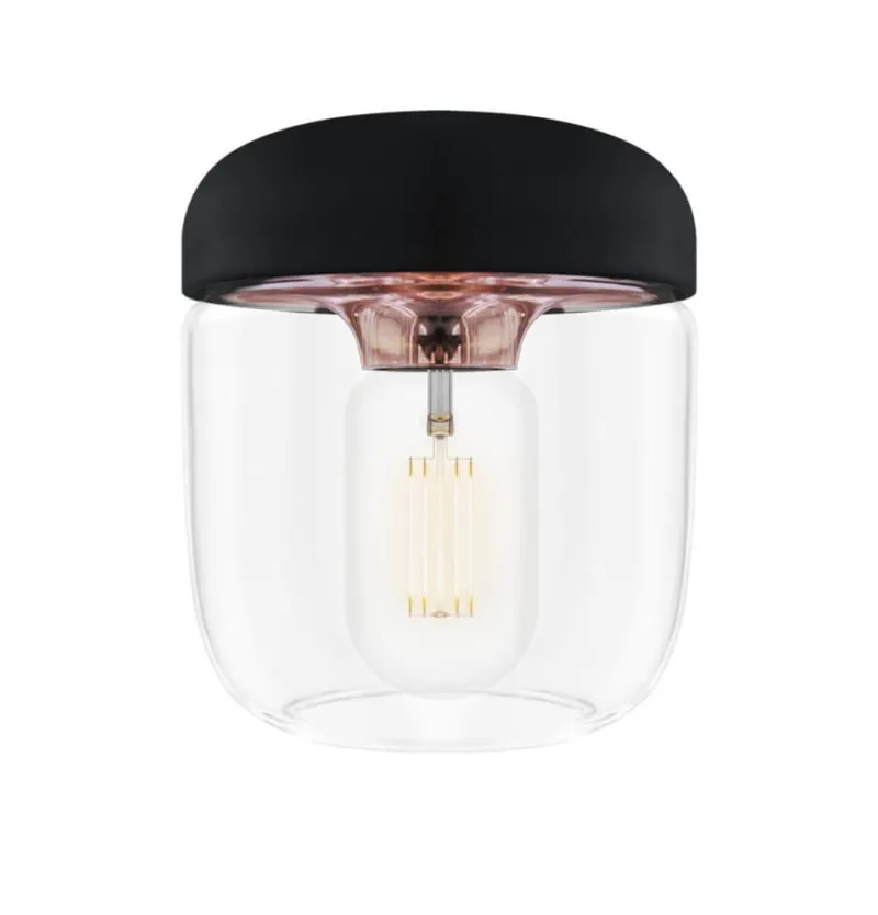 Sale Acorn skærm, sort/kobber Lampeskærme|Kobberlamper