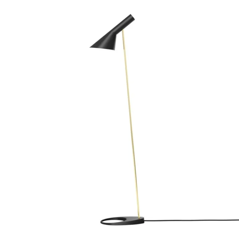 Outlet AJ gulvlampe, sort/messing Messinglamper|Standerlamper