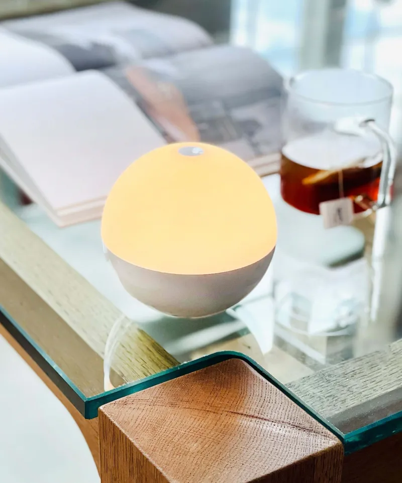 New Alba Light Ball batterilampe / bordlampe, shiny hvid (2 stk.) Hvide Lamper|Transportable Lamper