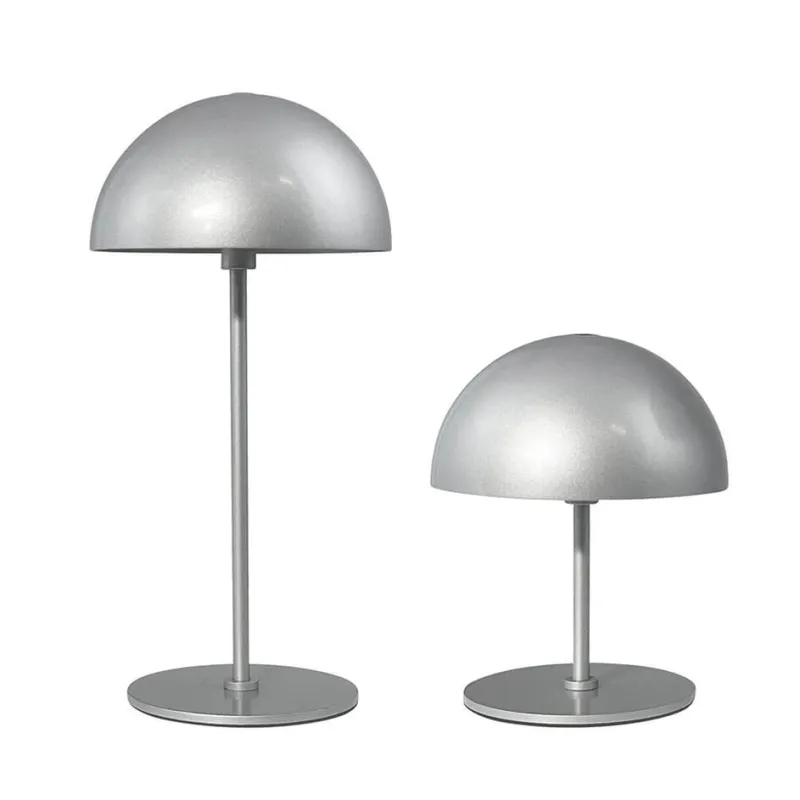 Clearance Along LED bordlampe / batterilampe, sølv (2 stk.) Transportable Lamper|Lamper Til Sofabord