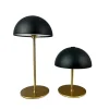 Discount Along LED bordlampe / batterilampe, sort/messing (2 stk.) Messinglamper|Transportable Lamper