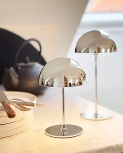 Discount Along LED bordlampe / batterilampe, krom (2 stk.) Krom Lamper|Transportable Lamper