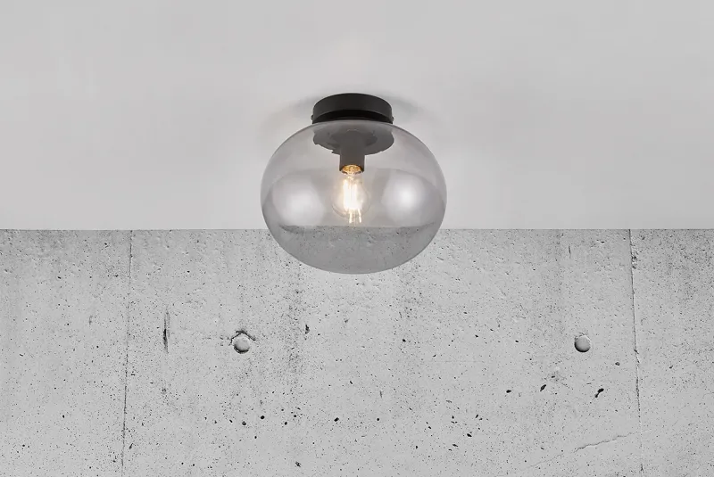 Best Alton loftlampe E27, røgfarvet Glas Lamper|Spisebordslamper