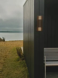 Clearance Aludra udendørs double væglampe, seaside metallisk brun Væglamper|Udendørslamper