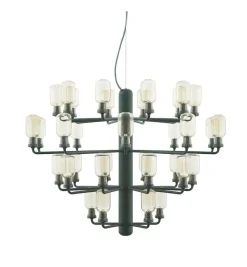 Sale Amp Lysekrone - Stor, Guld/Grøn marmor Marmor Lamper|Glas Lamper