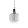 Amp pendel - Lille, Smoke/Sort marmor Marmor Lamper|Glas Lamper