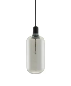 Best Amp pendel - Stor, Smoke/Sort marmor Marmor Lamper|Glas Lamper