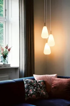 Clearance Anoli 3 pendel, nordic guld/opal Glas Lamper|Klyngependel