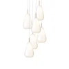 Online Anoli 6 pendel, nordic guld/opal Glas Lamper|Klyngependel