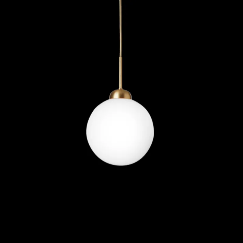 Sale Apiales 1 Large pendel, børstet messing/opal Messinglamper|Glas Lamper