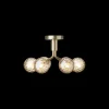 Online Apiales 6 loftlampe, børstet messing/optic guld glas Messinglamper|Glas Lamper