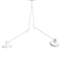 Hot ARIGATO 2 loftlampe (lange arme) dobbelt, hvid Spisebordslamper|Arbejdslys