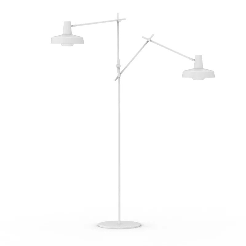 Best ARIGATO gulvlampe dobbelt hvid Standerlamper|Arbejdslys