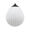 New Around the World medium pendelskærm, opal/sort Lampeskærme|Hvide Lamper