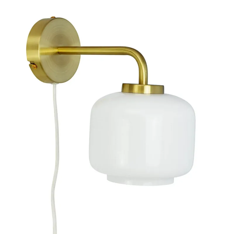 Discount Arp D15 væglampe, opal/messing Messinglamper|Hvide Lamper