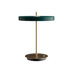 New Asteria bordlampe m/USB, forest grøn/messing Messinglamper|Skrivebordslamper