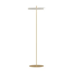 New Asteria gulvlampe, pearl hvid/messing Messinglamper|Hvide Lamper