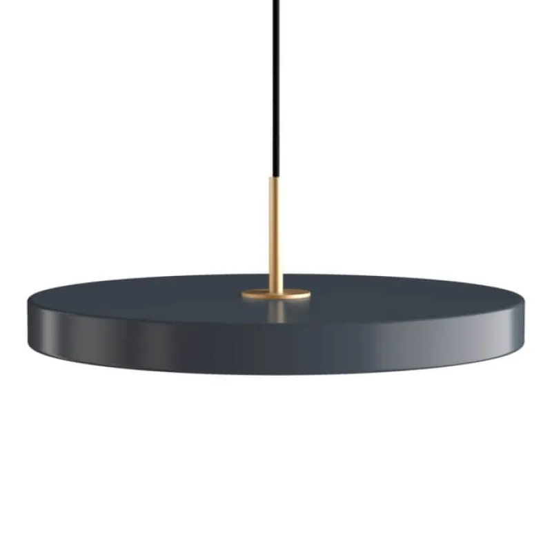 Best Asteria medium pendel, antrasit/messing Messinglamper|Spisebordslamper