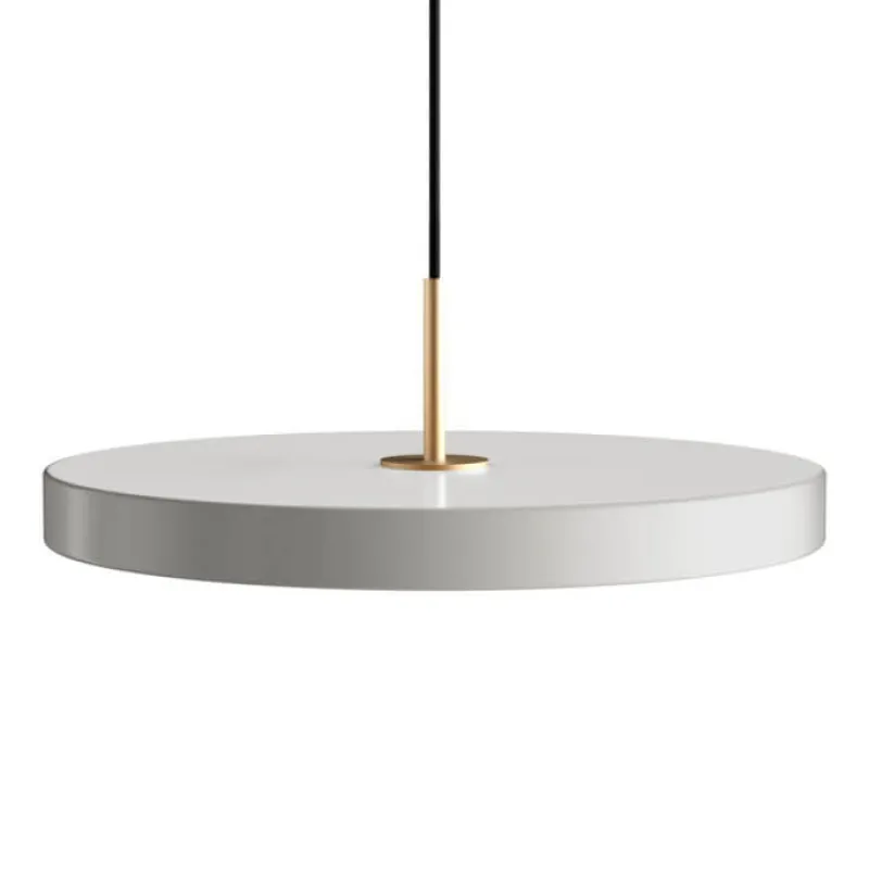 Clearance Asteria medium pendel, mist grå/messing Messinglamper|Spisebordslamper