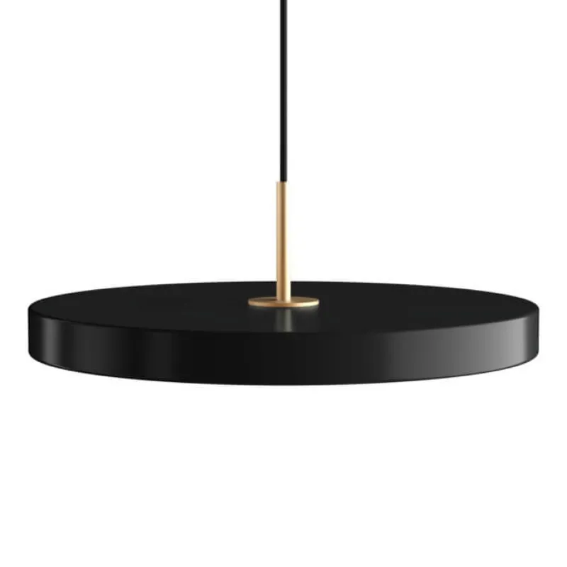 New Asteria medium pendel, sort/messing Messinglamper|Spisebordslamper