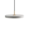 Best Asteria mini pendel, mist grå/messing Messinglamper|Spisebordslamper