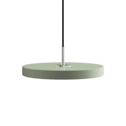 Discount Asteria mini pendel, olive grøn/stål Spisebordslamper|Hængelamper