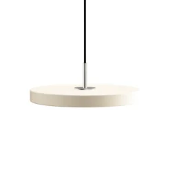 Best Asteria mini pendel, pearl hvid/stål Hvide Lamper|Spisebordslamper
