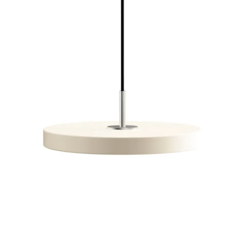 Best Asteria mini pendel, pearl hvid/stål Hvide Lamper|Spisebordslamper