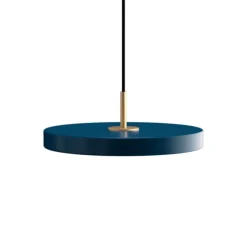 Outlet Asteria mini pendel, petrol blå/messing Messinglamper|Spisebordslamper