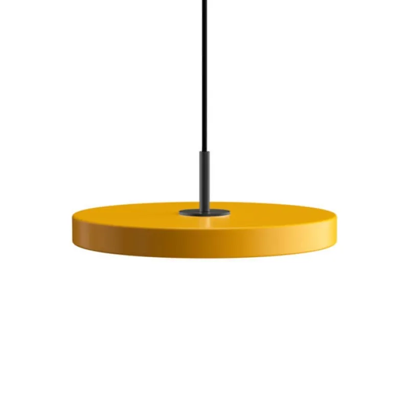 Asteria mini pendel, saffron gul/sort Spisebordslamper|Hængelamper