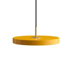 Best Asteria mini pendel, saffron gul/messing Messinglamper|Spisebordslamper