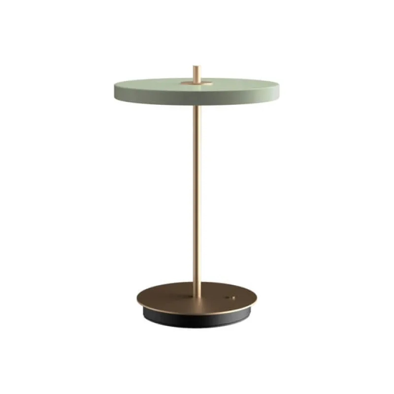 Online Asteria Move batteri-/bordlampe, olive grøn/messing Messinglamper|Transportable Lamper