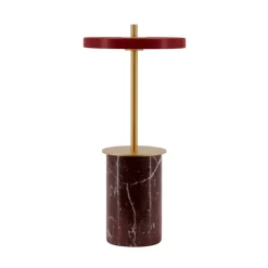 New Asteria Move mini batteri-/bordlampe, rød marmor Messinglamper|Marmor Lamper