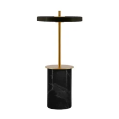 Sale Asteria Move mini batteri-/bordlampe, sort marmor Messinglamper|Marmor Lamper