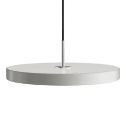 Clearance Asteria Plus medium pendel, mist grå/stål Spisebordslamper|Hængelamper