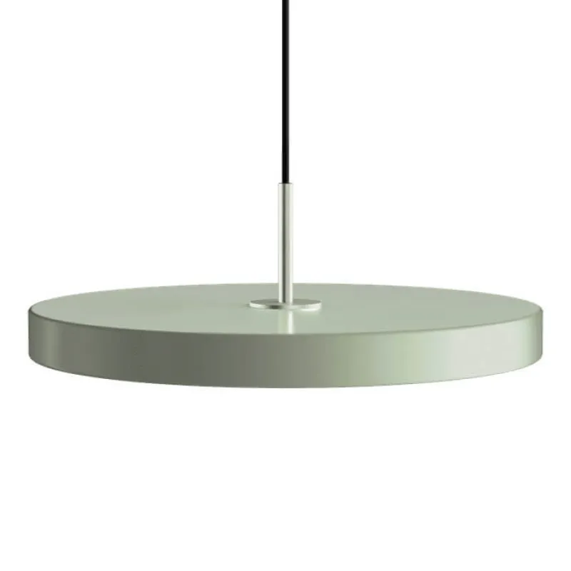 Discount Asteria Plus medium pendel, olive grøn/stål Spisebordslamper|Hængelamper