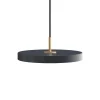 Clearance Asteria Plus mini pendel, antrasit/messing Messinglamper|Spisebordslamper