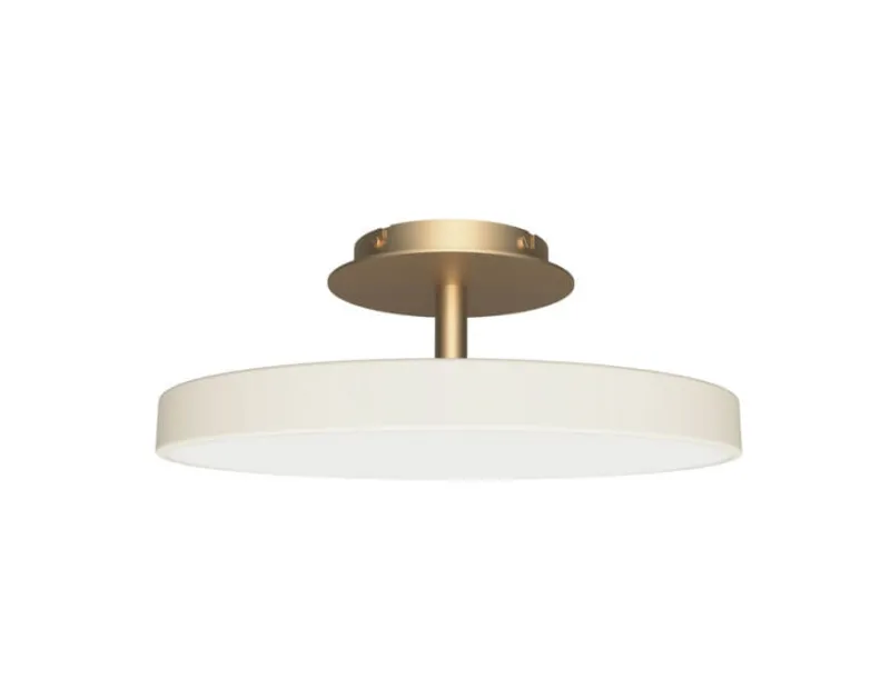 Hot Asteria Up medium loftlampe, pearl hvid/messing Messinglamper|Stue Lamper