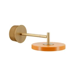 New Asteria væglampe kort hardwired, orange/messing Messinglamper|Læselamper