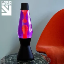 Online Astro lavalampe, sort/violet med rød lava Lamper Til Sofabord|Lamper Til Reol