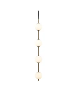 Clearance Audrey 4 pendel, messing/opal Messinglamper|Hvide Lamper