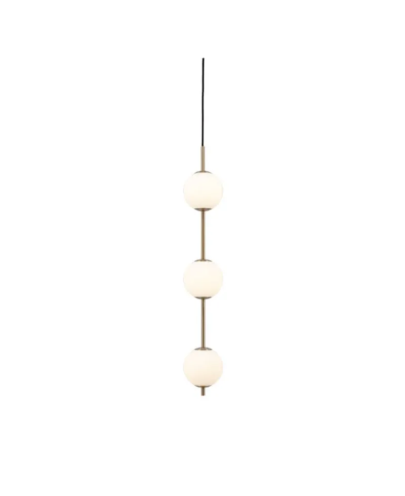 Hot Audrey 3 pendel, messing/opal Messinglamper|Hvide Lamper