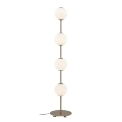 New Audrey gulvlampe, messing/opal Messinglamper|Hvide Lamper