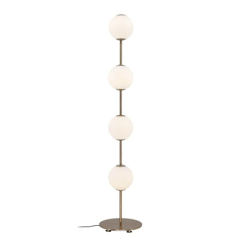New Audrey gulvlampe, messing/opal Messinglamper|Hvide Lamper
