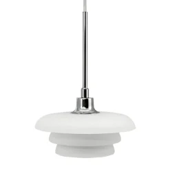 Best Ava pendel D20, opal/krom Hvide Lamper|Glas Lamper