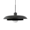 Outlet Ava pendel med glaskuppel, sort Spisebordslamper|Lamper Til Sofabord