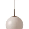 Clearance Ball Glass pendel Ø18, sand grey Glas Lamper|Spisebordslamper