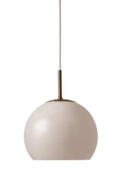 Clearance Ball Glass pendel Ø18, sand grey Glas Lamper|Spisebordslamper