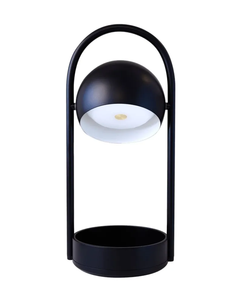 New Ball Portable batterilampe / bordlampe, sort Transportable Lamper|Lamper Til Sofabord